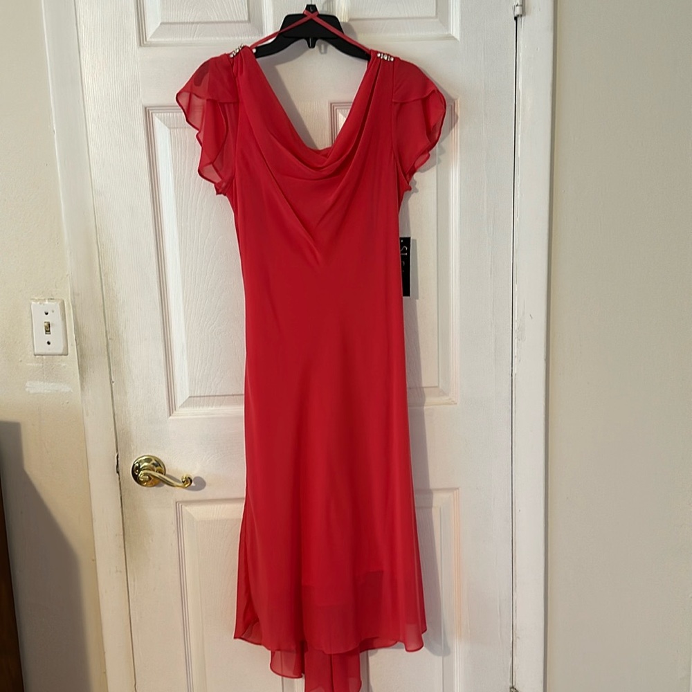 S.L. Fashions Midi Cowl Neck Dress
